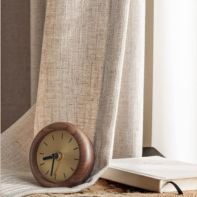 Linen Drapes Curtains with Vertical Jacquard Stripes