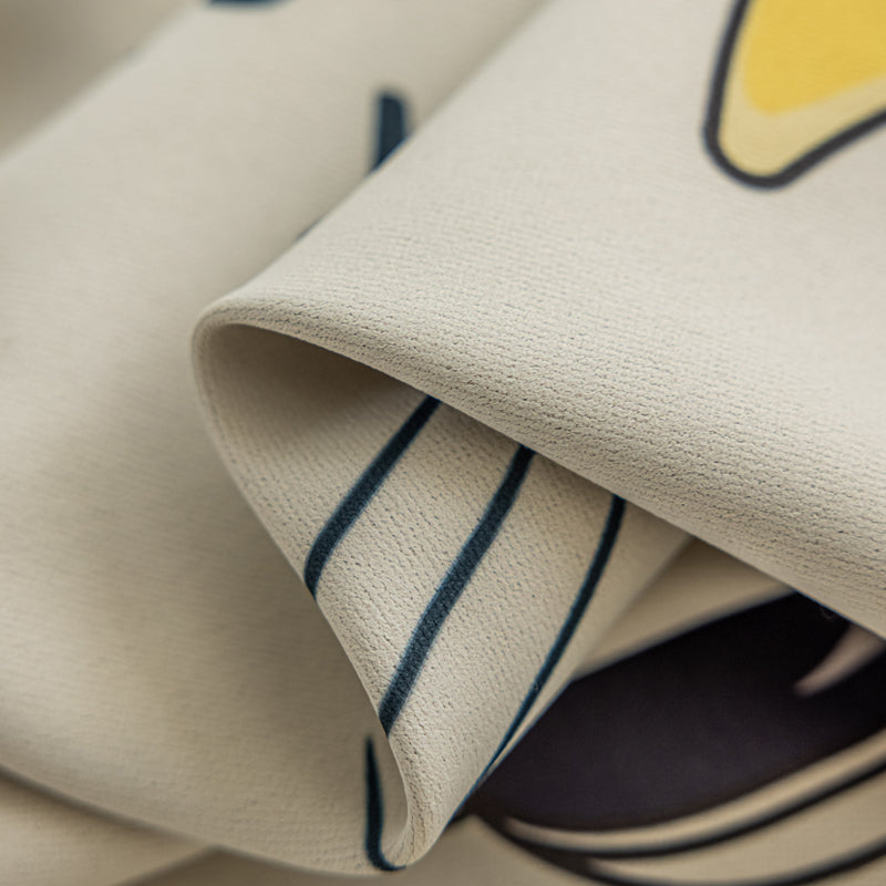 Kids Cartoon Curtains,Cotton Linen,Blackout,Astronaut UFO Space Rocket Print