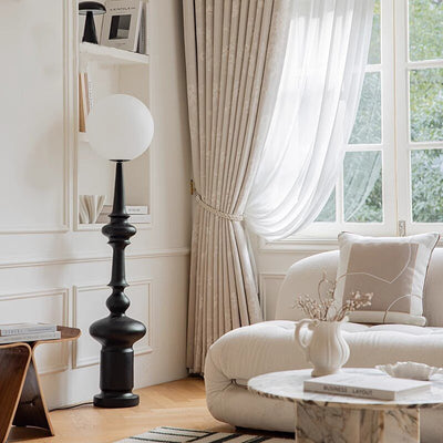 Beige Chenille Blackout Curtains with Magnolia Vintage Flower Jacquard