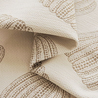 Beige Thickened Blackout Chenille Curtains with Pumpkin Jacquard