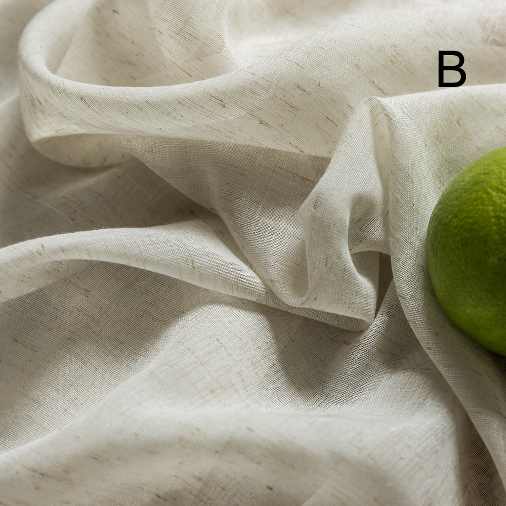 Linen Sheer Curtains - Light Filtering, Elegant Textured Fabric