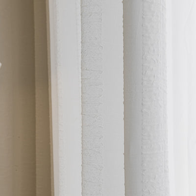 Elegant White Sheer Curtains with Unique 3D Bubble Design