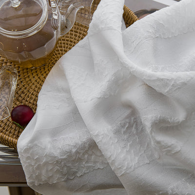 Elegant White Sheer Curtains with Unique 3D Bubble Design