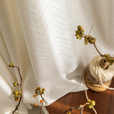 Luxury Beige Jacquard Sheer Curtains – Elegant Window Treatment for Sophisticated Homes